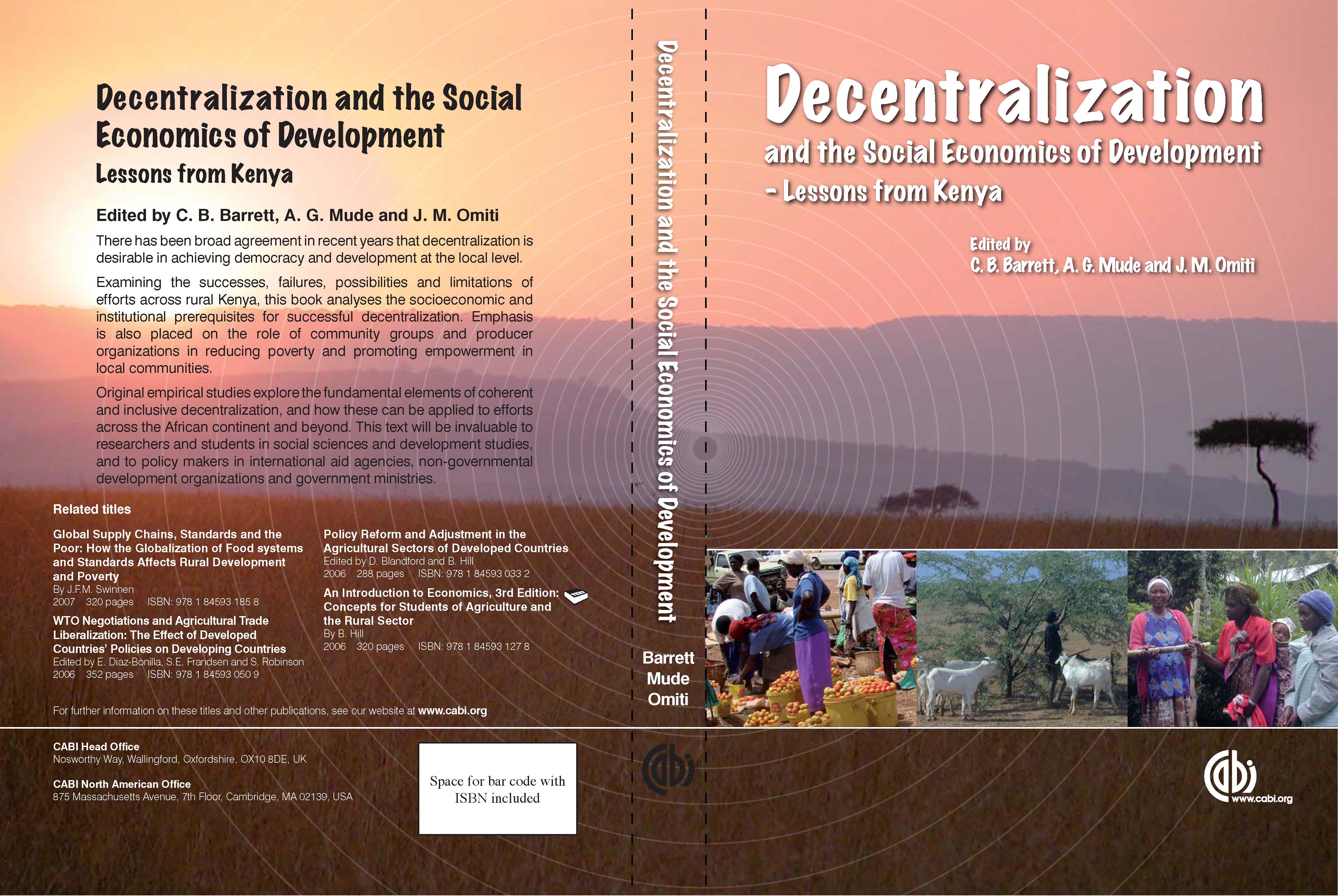 Decentralization and the Social Economics of Development-Lessons from Kenya